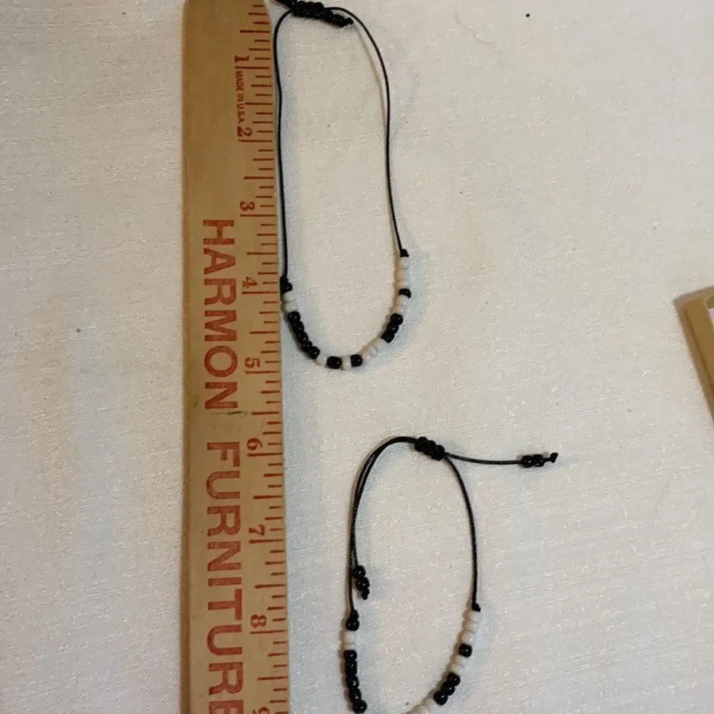 Couples adjustable bracelets.  Morse code bracelets - Picture 4 of 5